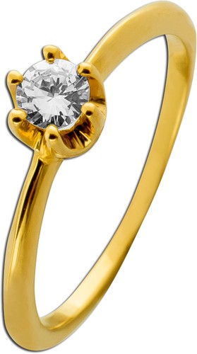 Brillantring gold 585 karat - brillantring,