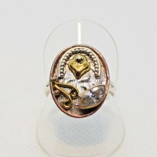 Navette Weißtopas  Ring 925