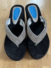 Strass-Pantoletten, Gr. 35, im