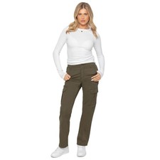Damen Enzo Cargo Hose Baumwolle Gerades Bein Damen Jeans Hose