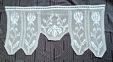 schöne  Häkelgardine  Handarbeit** Filet Spitze  100cm x 49cm....