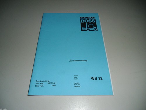 Betriebsanleitung gabelstapler - betriebsanleitung,