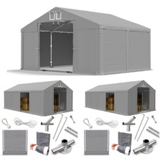 LAGERZELT 4x4 - 6x12 Zelthalle Weidezelt UNTERSTAND Bodenrahmen NEU PVC SP