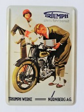 Blechschild triumph werke - blechschild,