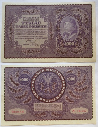 1000 marek banknote - 1000, polen