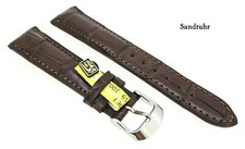 Louisiana Kroko Uhrenarmband 20/18mm braun grosse Narbung Made in Germany / 129