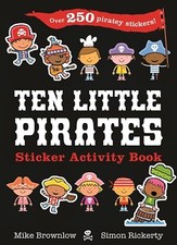 NEW  TEN LITTLE PIRATES Sticker Activity  250 pirate STICKERS
