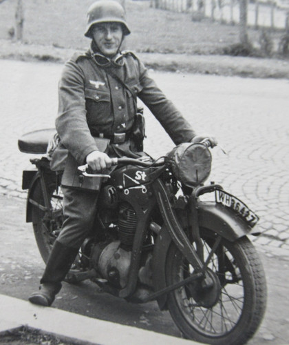 Altes foto wehrmacht motorrad - wehrmacht,