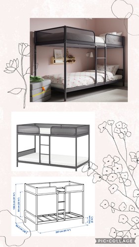 Kinderhochbett 90x200 grau - 90x200, in