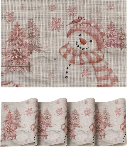 Rosa schneemann weihnachten - rosa,