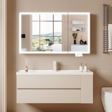 Spiegelschrank Bad Mit Led Beleuchtung Badezimmer Spiegelschra Anti-Beschlag