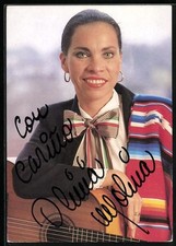 Ansichtskarte Musikerin Olivia Molina mit Gitarre, Autograph 