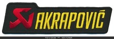AKRAPOVIC Aufnäher Patches Auto Motorrad Auspuff Endschalldämpfer Motorsport