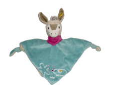 Steiff Esel Issy blau grau lila Schmusetuch Kuscheltuch Schnuffeltuch mit Fahne