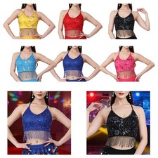 Bauchtanz Quaste Crop Top Profi Bauchtanz Kostüm verstellbar leicht zu