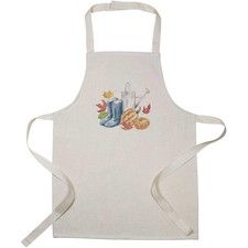 "Blaue Gummistiefel, Gießkanne und Kürbisse" Kinder Kochschürze (AP00087516)