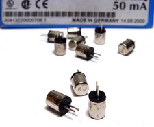 20x Wickmann-Sicherung / Microfuse TR3, RM 5 mm radial, 125 V, Flink F 50 mA