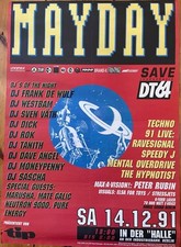 MAYDAY, No1. 1991, Westbam, Sven Väth, Tanith, Speedy J, Rave Techno, 84x60