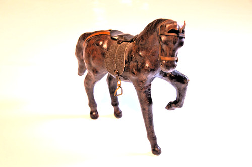 Pferd vintage aus leder - pferd,