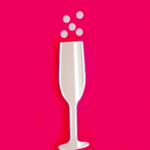 Champagnerglas bubbles - &,