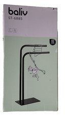 baliv Handtuchhalter ST-6885 mit 2 Armen,Hoch:80,0cm x Breit:48,5cm,Schwarz matt