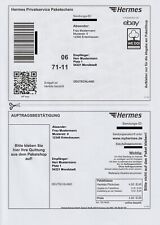 Hermes Versandaufkleber Online Paketschein Versandschein Etiketten selbstklebend