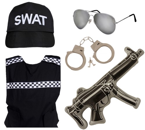 Swat team kostüm teilig - swat, 5-teilig