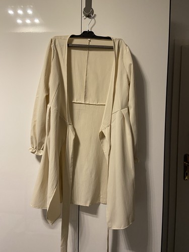 Kleid überwurfkleid beige - kleid,