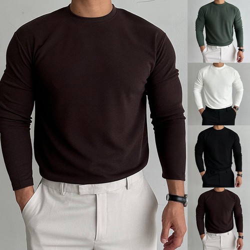 Herren langarm solides shirt - herren,