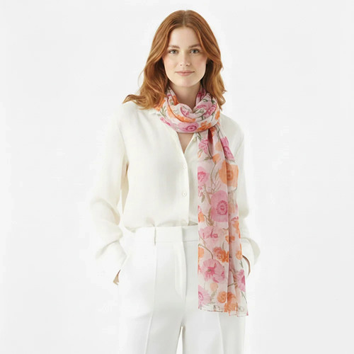 Schal tuch damen blumen - tuch,