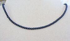 Onyx Edelstein  kette,4 mm,,50 cm"" Silber Verschluss  (KLS- 8)