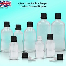 KLARE Glas Tropfflasche mit