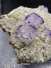 Fluorit und Quarz auf Dolomit Yaogangxian Hunan China Fundjahr 2002