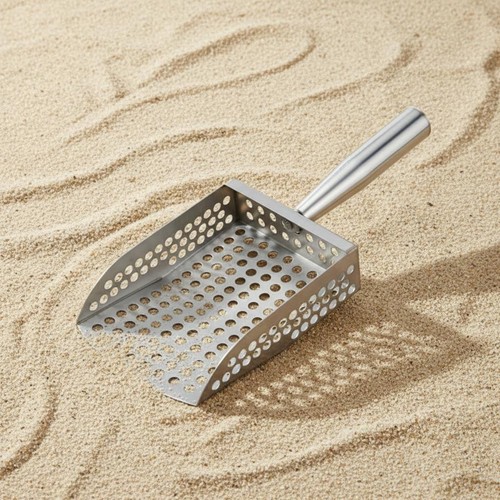 Muschelschaufel mit sieb - muschelschaufel,