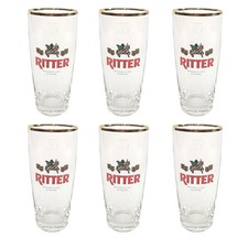 6x Ritter Dortmund Bierglas