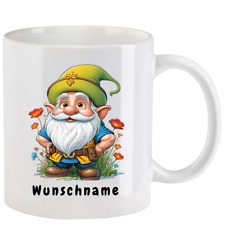 Tasse mit Gartenzwerg cartoon