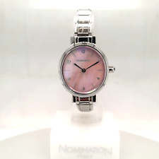 Nomination Uhr Paris oval Edelstahl & rosa Perlmutt CZ 076038/009