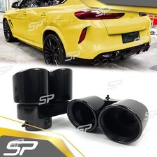 Auspuffblenden Doppelrohr Endrohre Schwarz für BMW X5 G05 X6 G06 X7 G07 19-24