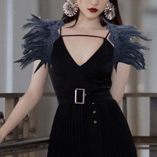 Feder Cape Schal Fake Kragen