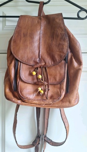 Rucksack echtleder vintage - echtleder,