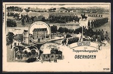 AK Illustrator Oberhofen, Truppenübungsplatz-Baracken, Wache u. Post, Hotel H 