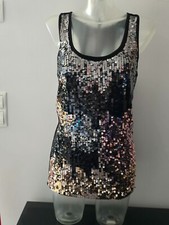 Minikleid Top schwarz Pailletten 38-40 super süß und sexy stretchig   120