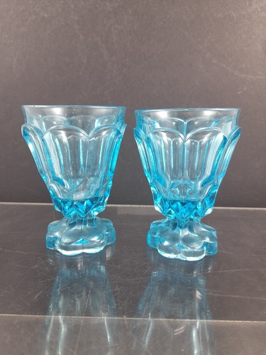 Vintage buntglas becher - 2x,