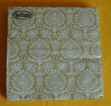 20 Servietten gold weiß