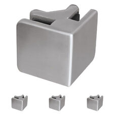 Glasklemmen Eckverbinder Glasverbinder Edelstahl Modell 30 flacher Anschluss V2A