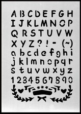 Schablone Stencil Buchstaben