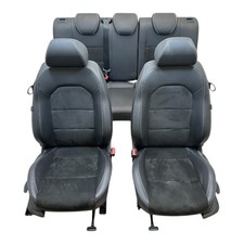 Sitz vorne hinten Sitzheizung Leder Alcantara Seat Ibiza 6J SC schwarz grau