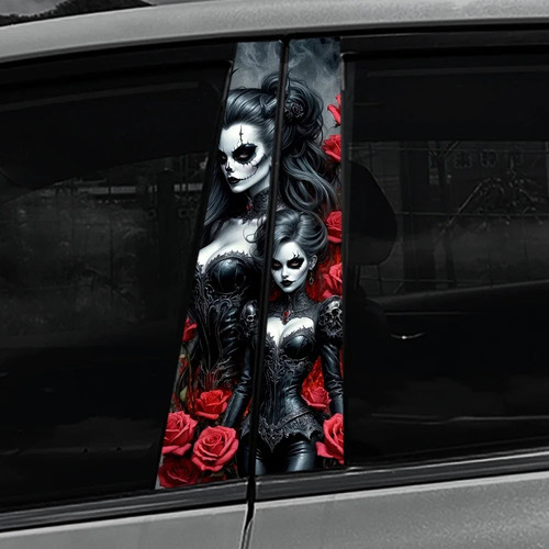 Gothic schädel auto b - 2x,