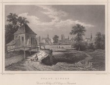 Lingen Ems Original Stahlstich