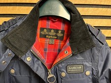 *** BARBOUR Damen Rainbow International Silver Jacke Gr. 34 (UK 8) in Blau **